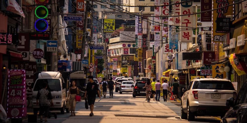 people walking on street