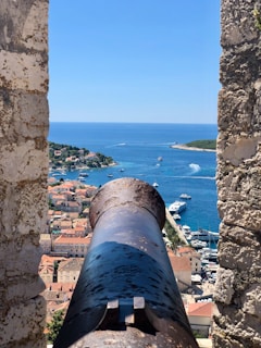cannon facing coastal area
