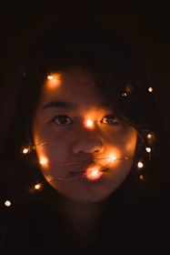 Soft glowing skin with golden highlights under natural light