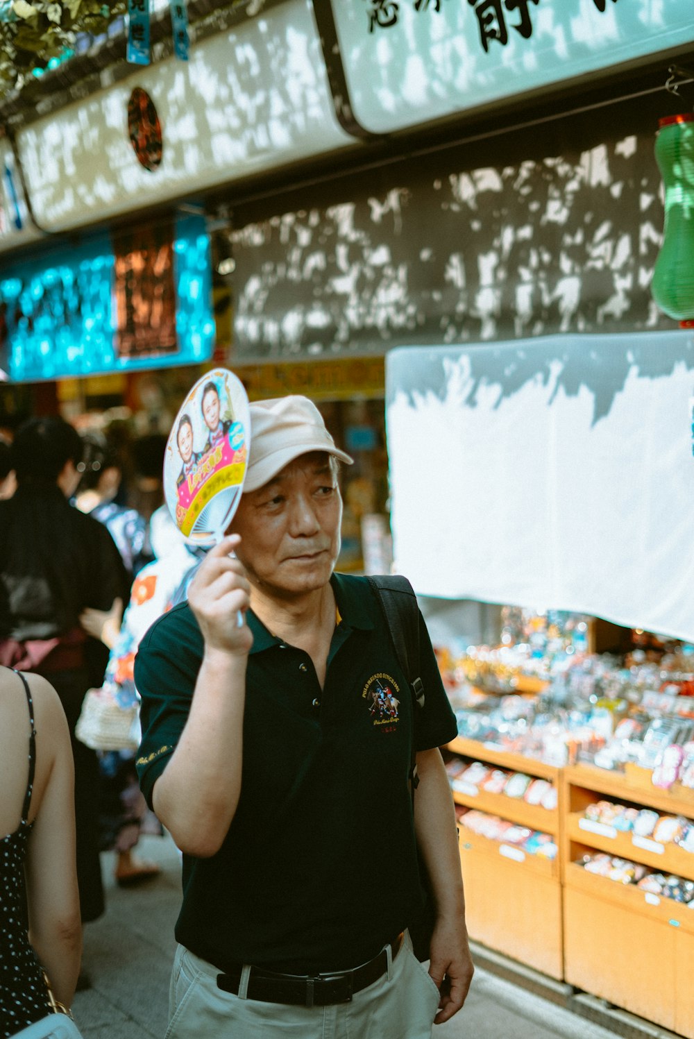 man at the Kaminari street in Asakusa