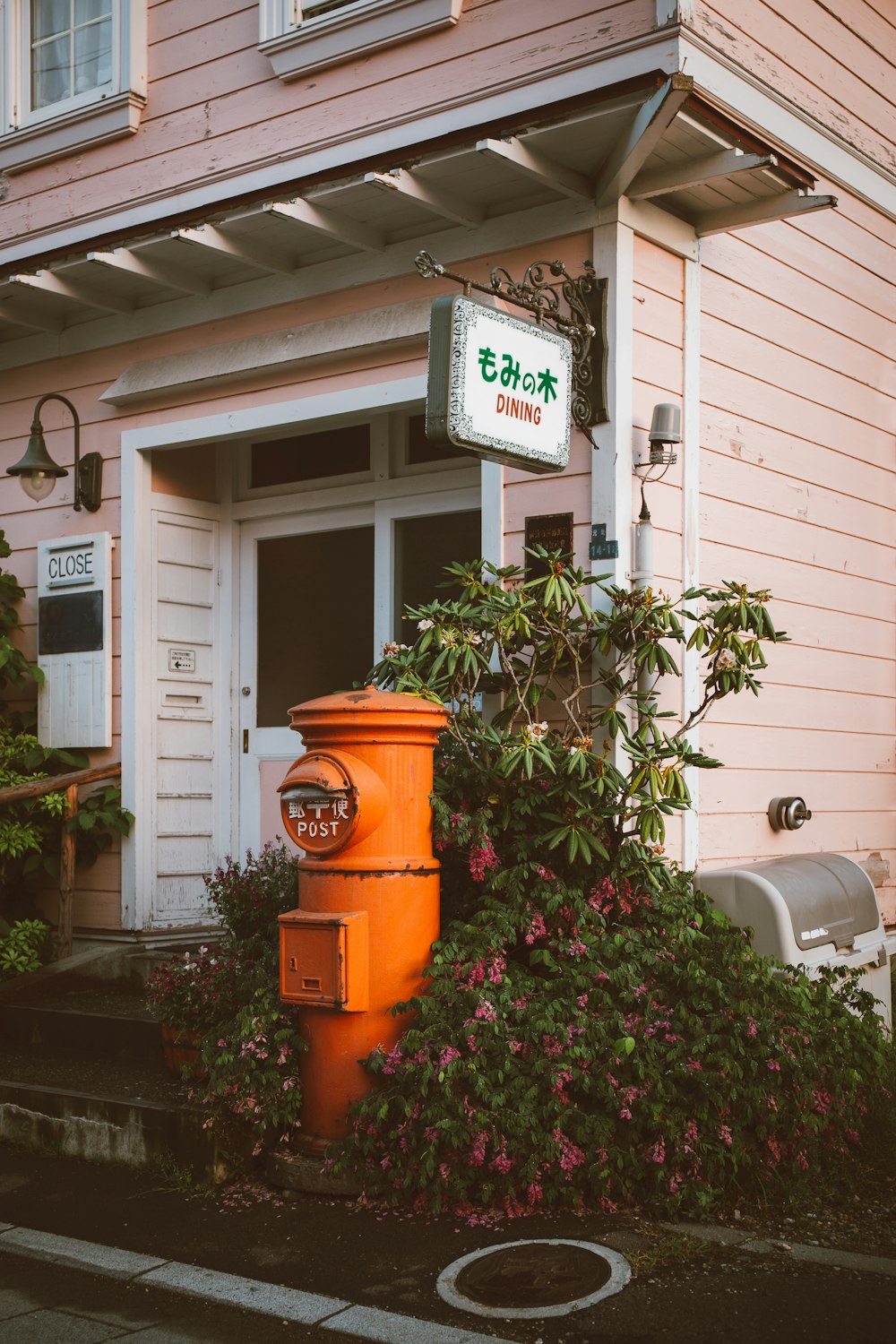 orange fire hydrant