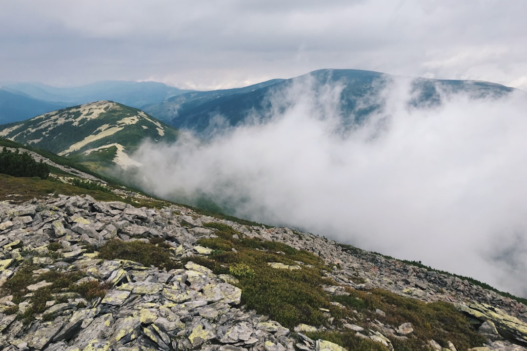 gray rocky mountainside