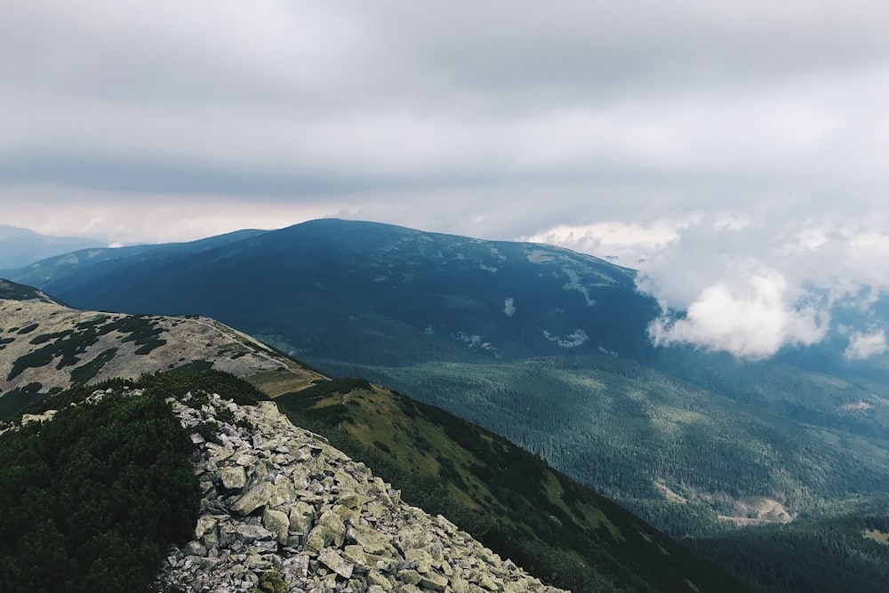 aerial view of mountain