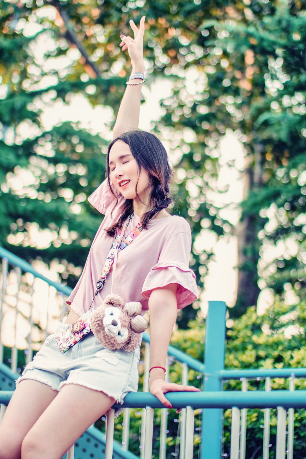 pink blouse