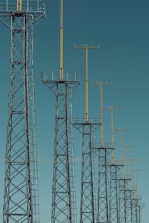 A panoramic view of multiple towers installed across diverse terrains showcasing our global reach