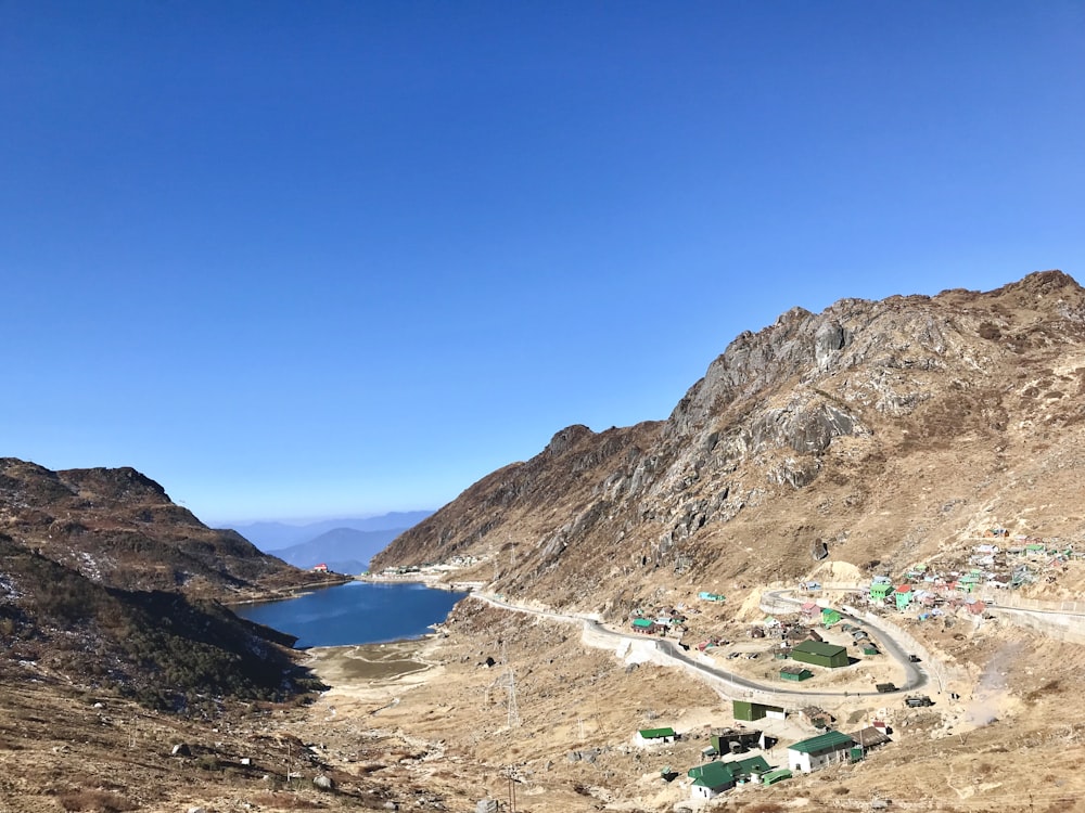 mountain near body of water