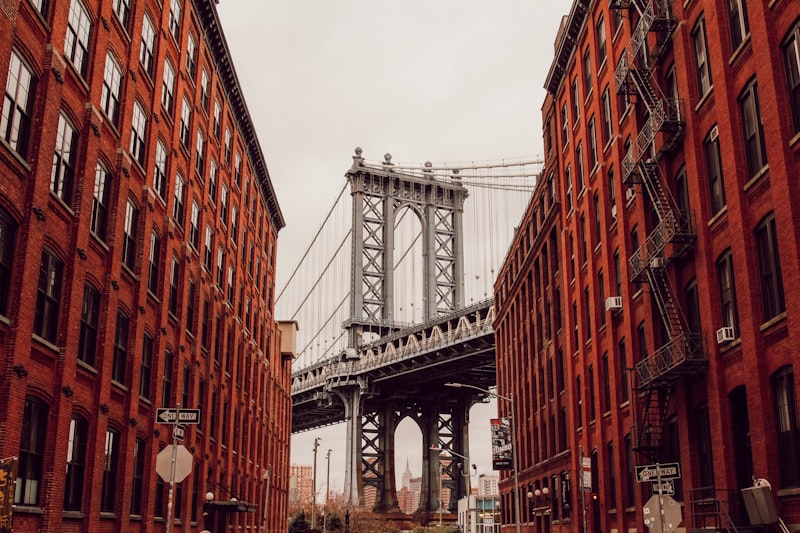Puente de Brooklyn al atardecer