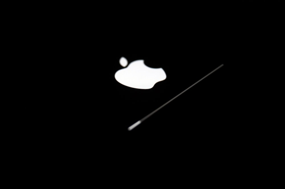 white Apple logo