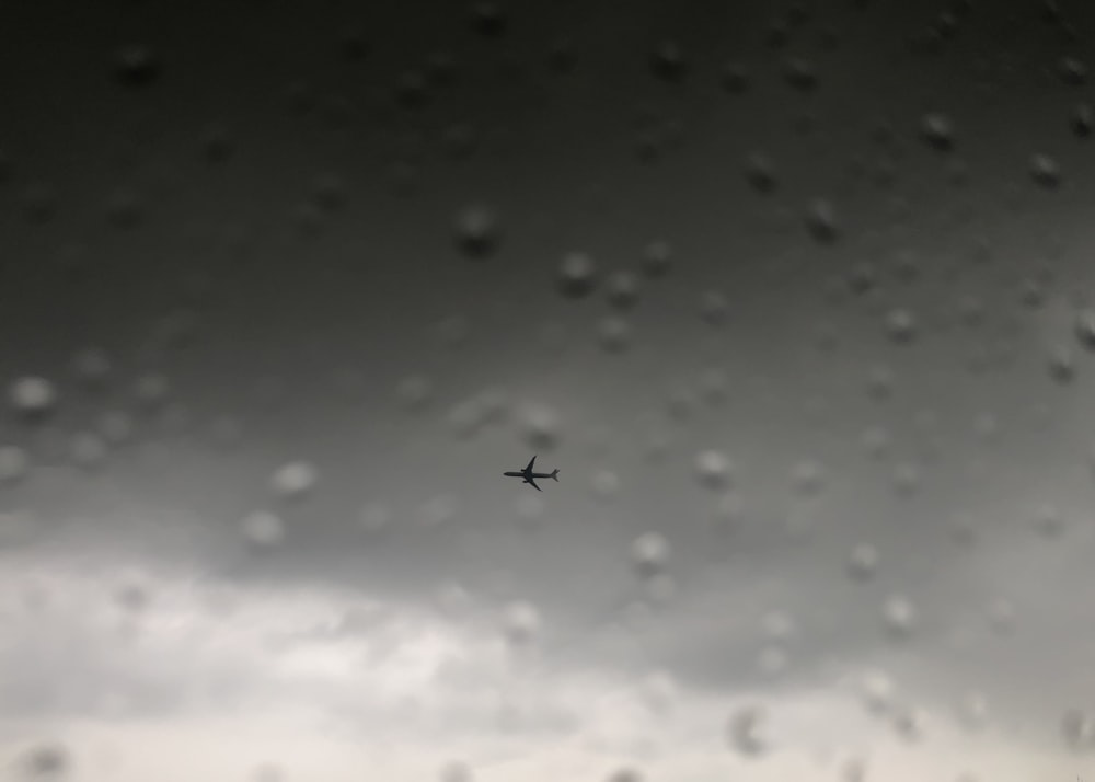 grayscale photography of airplane