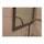 A metal framed mirror is mounted on a tiled wall, reflecting part of a metallic handrail. The handrail and part of the bathroom tiles are visible, with the scene suggesting a bathroom setting.