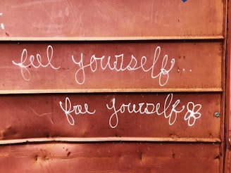 feel yourself for yourself text