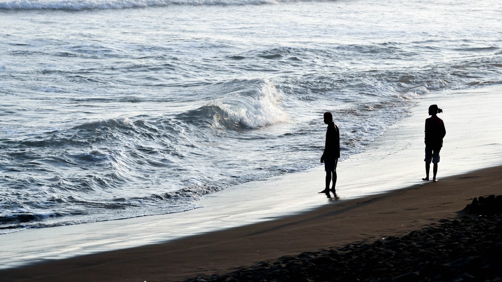 two person in a beach during daytime