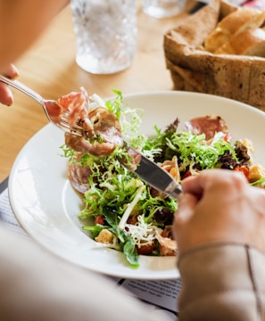 person eating food