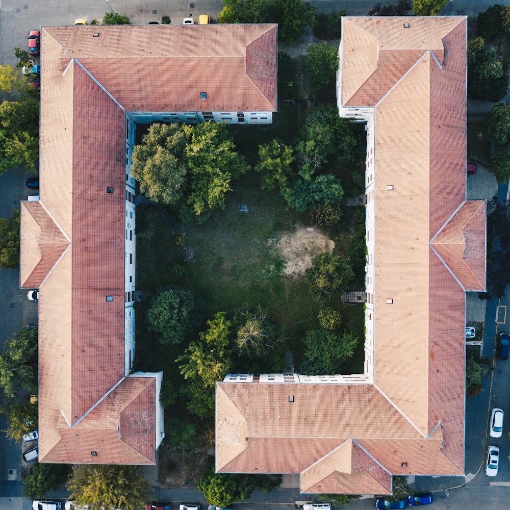 aerial photography of building