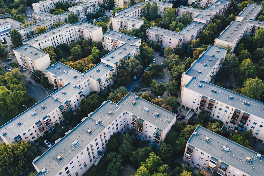 aerial photography of white high-rise buildings during daytime