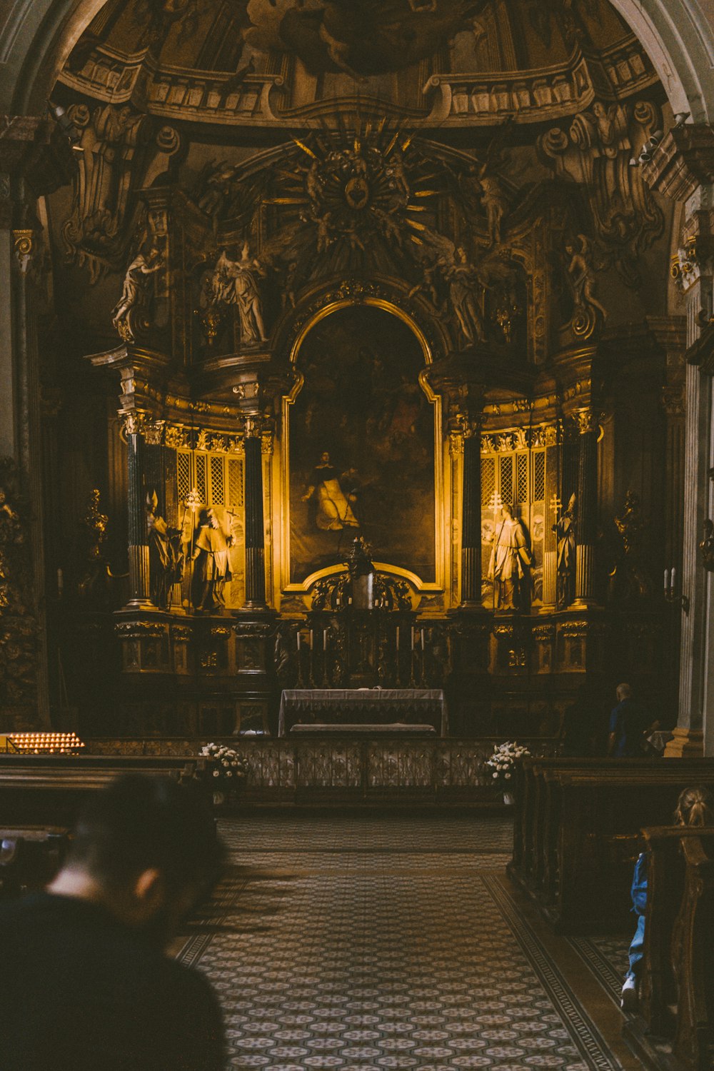 architectural photography of cathedral interior view