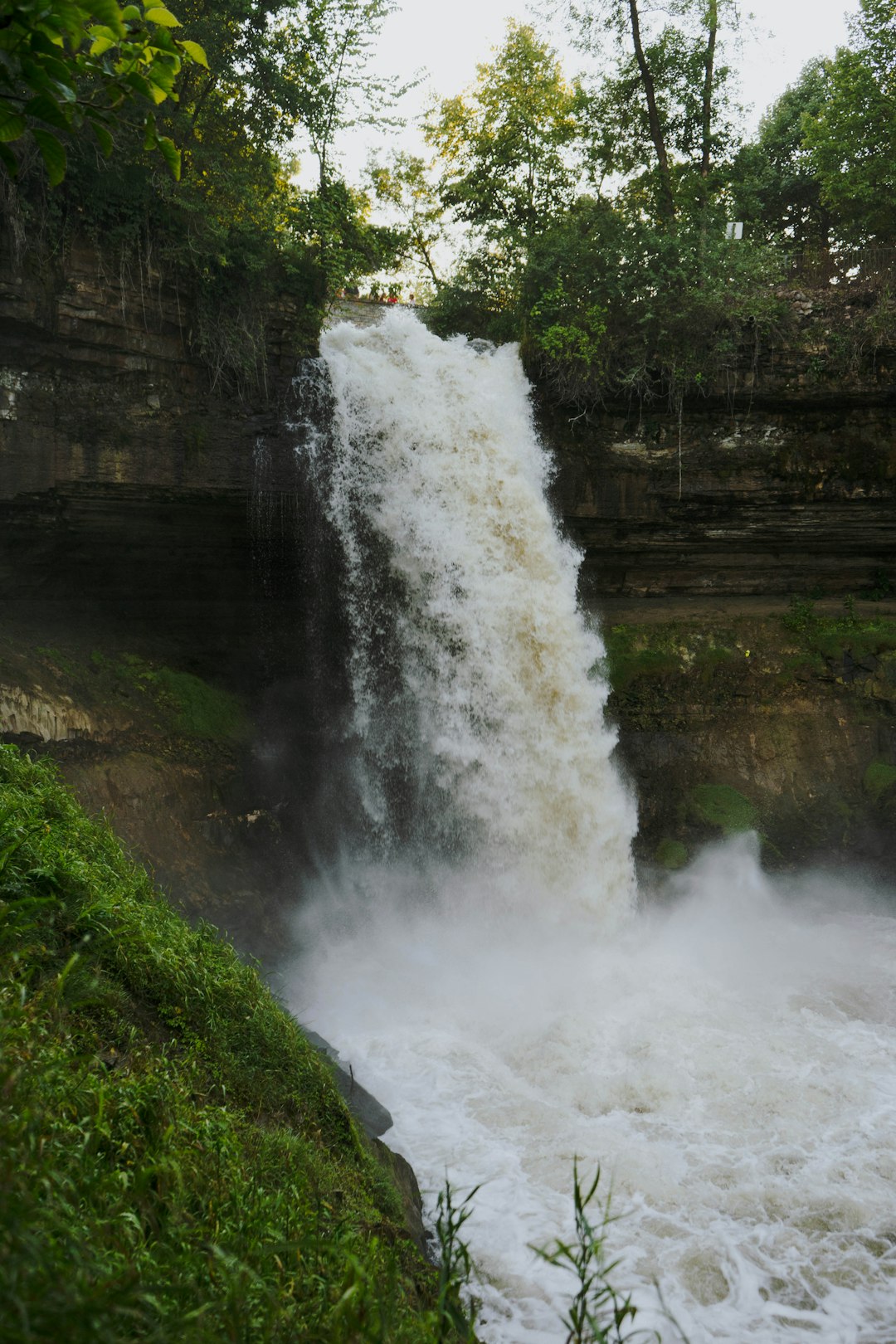 close-up of waterfalls