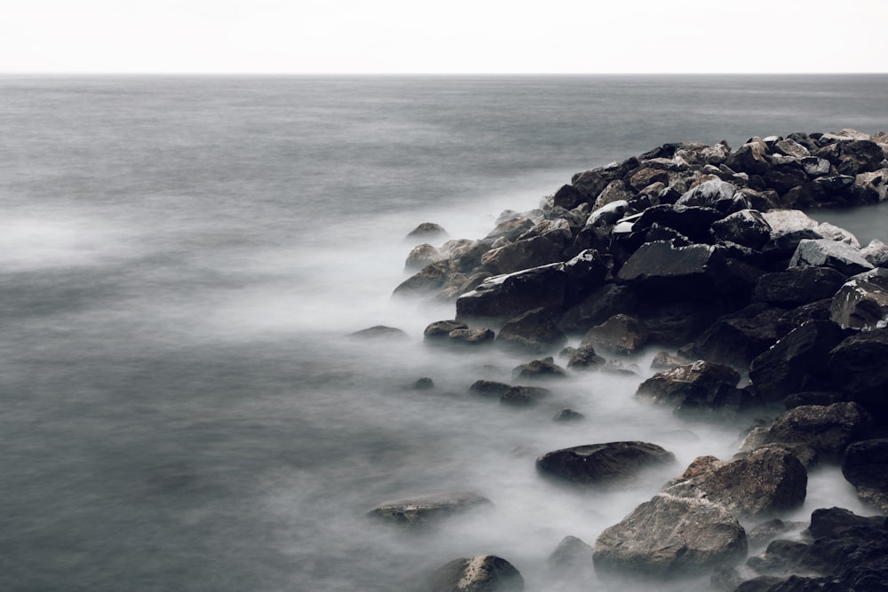 grey rock boulders