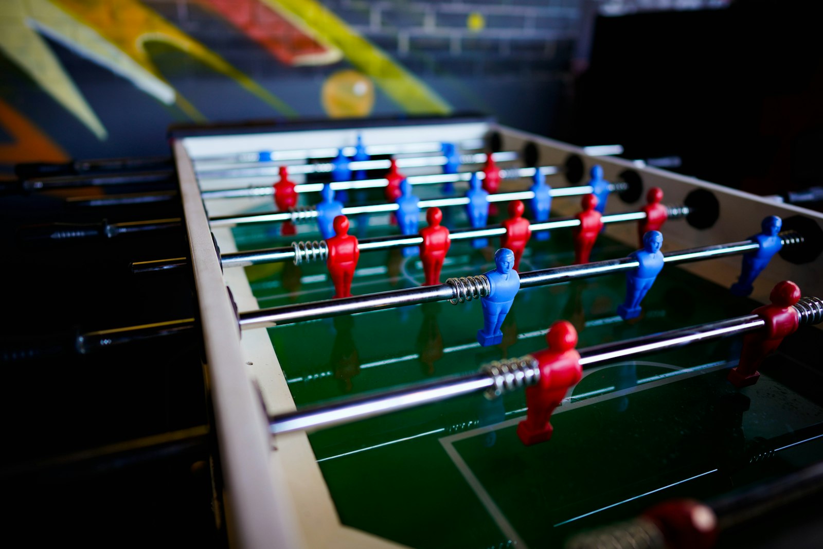 Sony a7R III + Sony FE 24mm F1.4 GM sample photo. Assorted-color foosball table photography