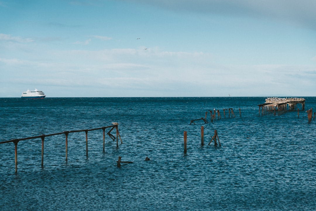 wrecked wooden dock