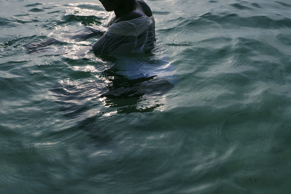 person in body of water