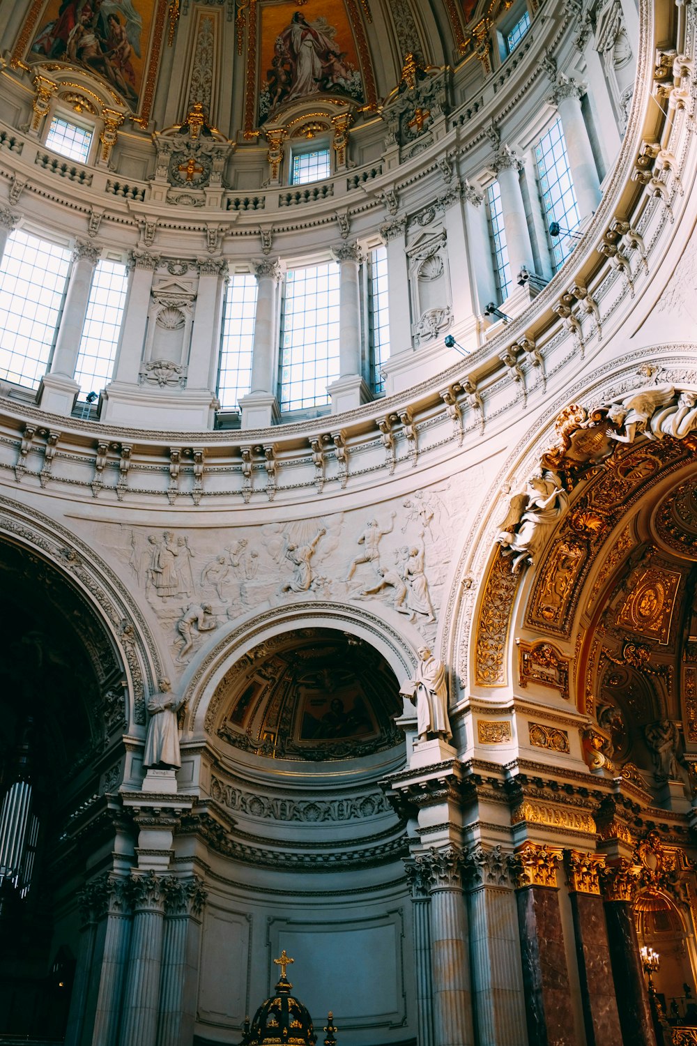 beige church wall interior