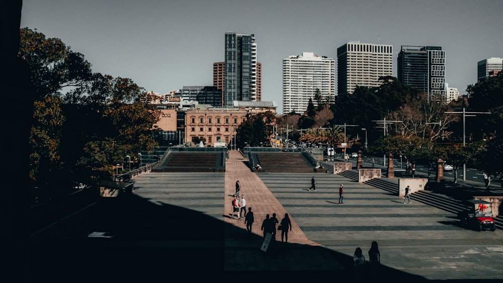 people in park