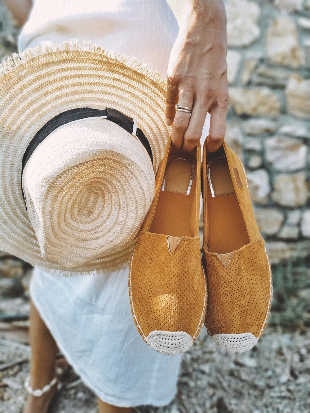 orange espadrilles