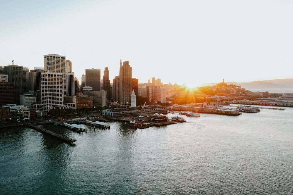 aerial photo of city