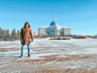 man standing near temple