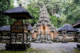 gray concrete ruin temple