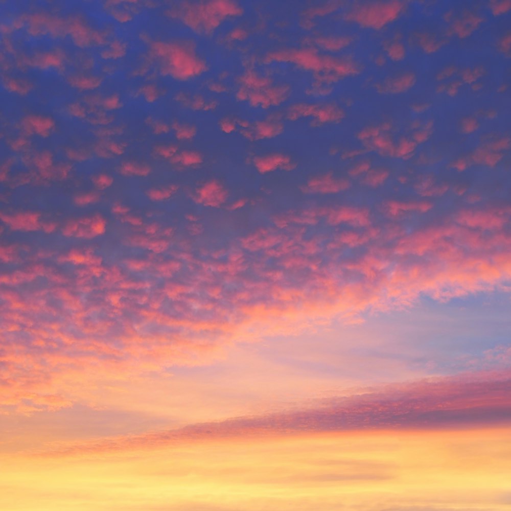 cloudy sky during golden hour