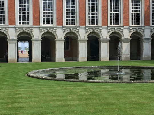 water fountain on focus photography in Hampton Court Palace United Kingdom
