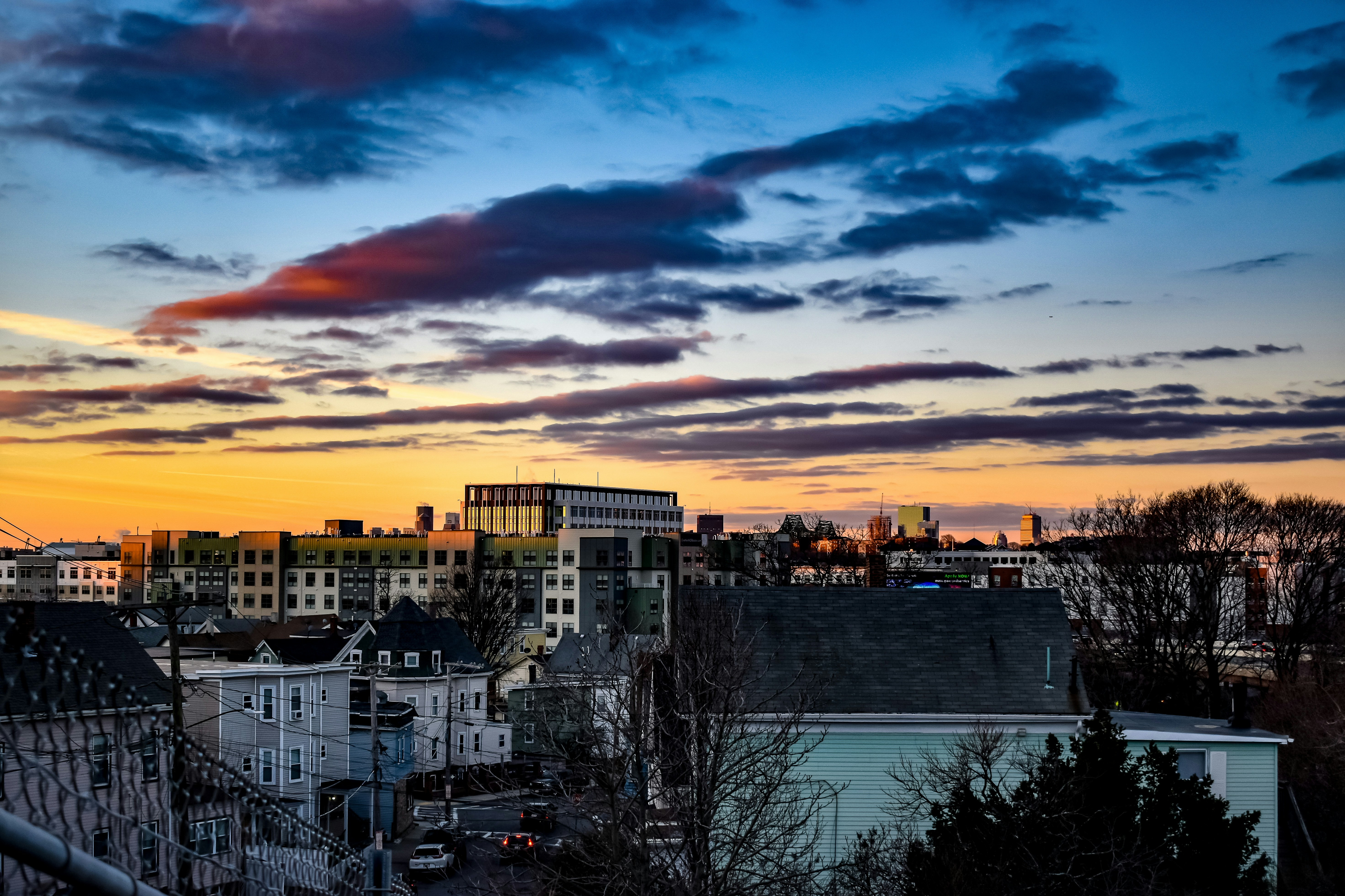 An early Friday morning in Chelsea, Massachusetts.