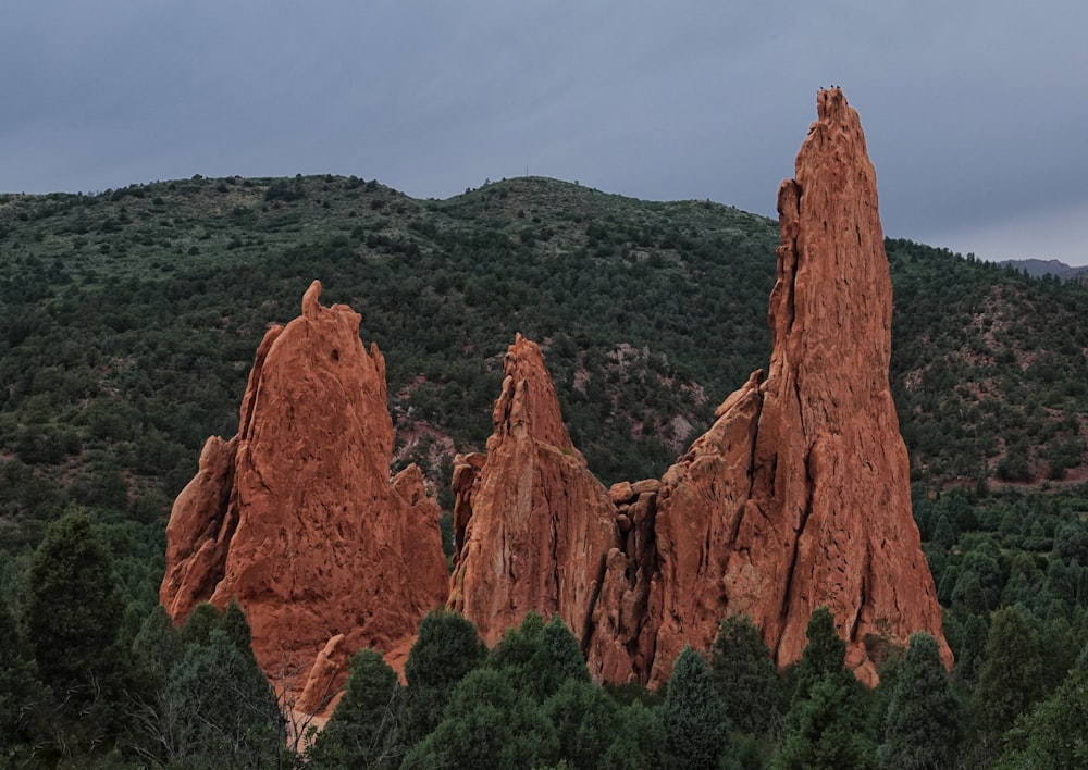 brown rock formation