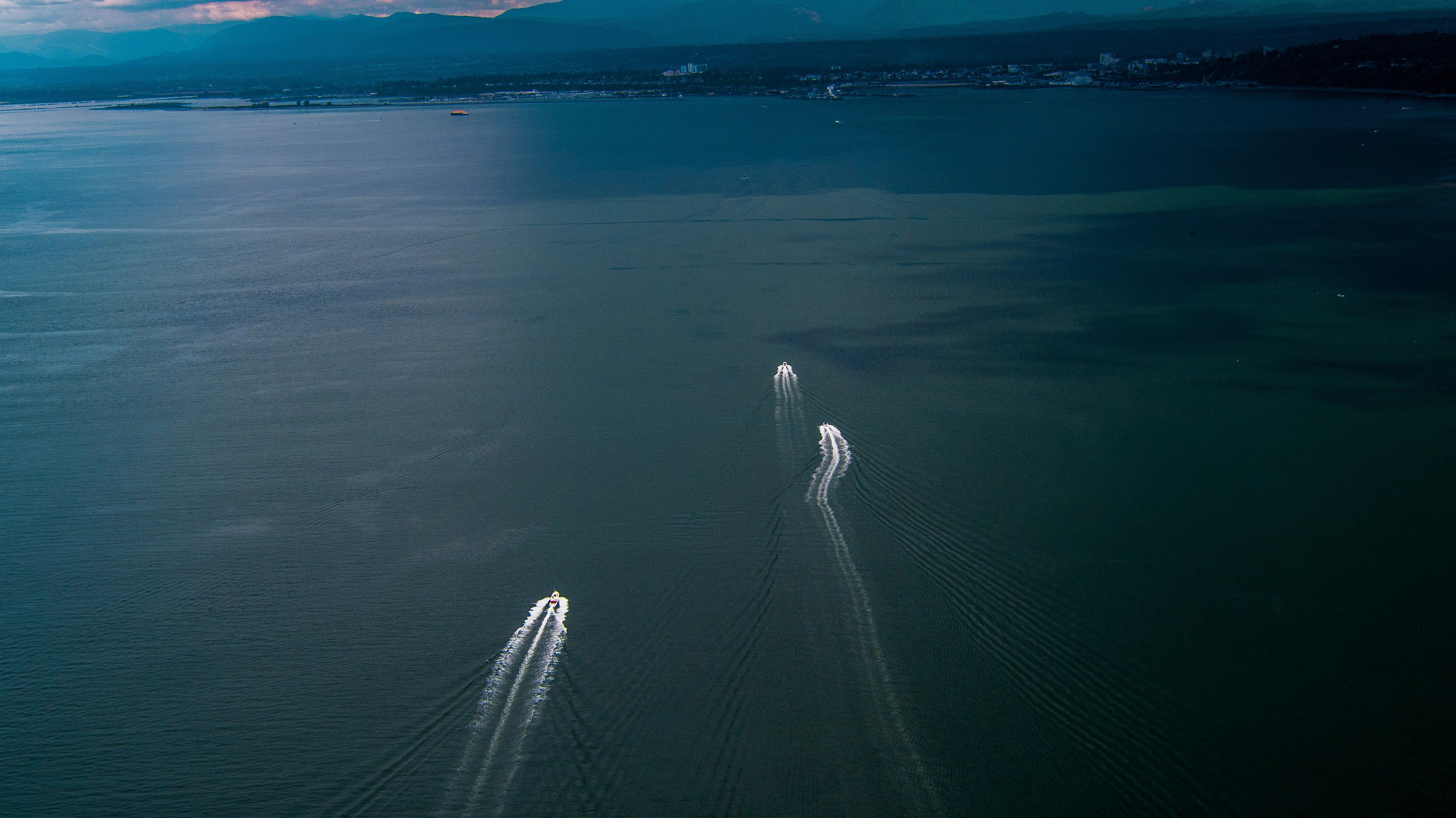 powerboats on ocean