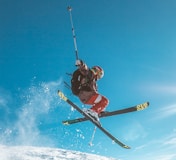 man skiing on land