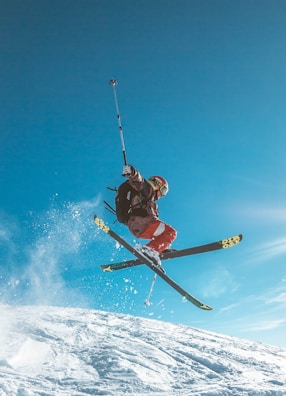 man skiing on land