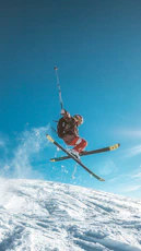 man skiing on land