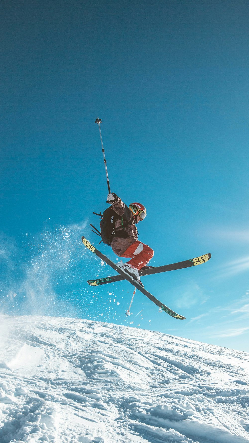 man skiing on land