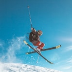 man skiing on land