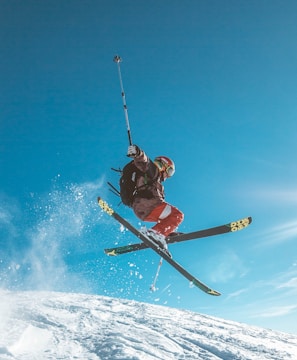man skiing on land