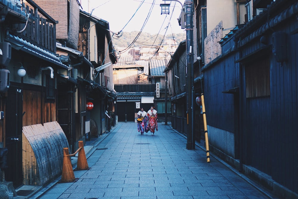 women walking on streets