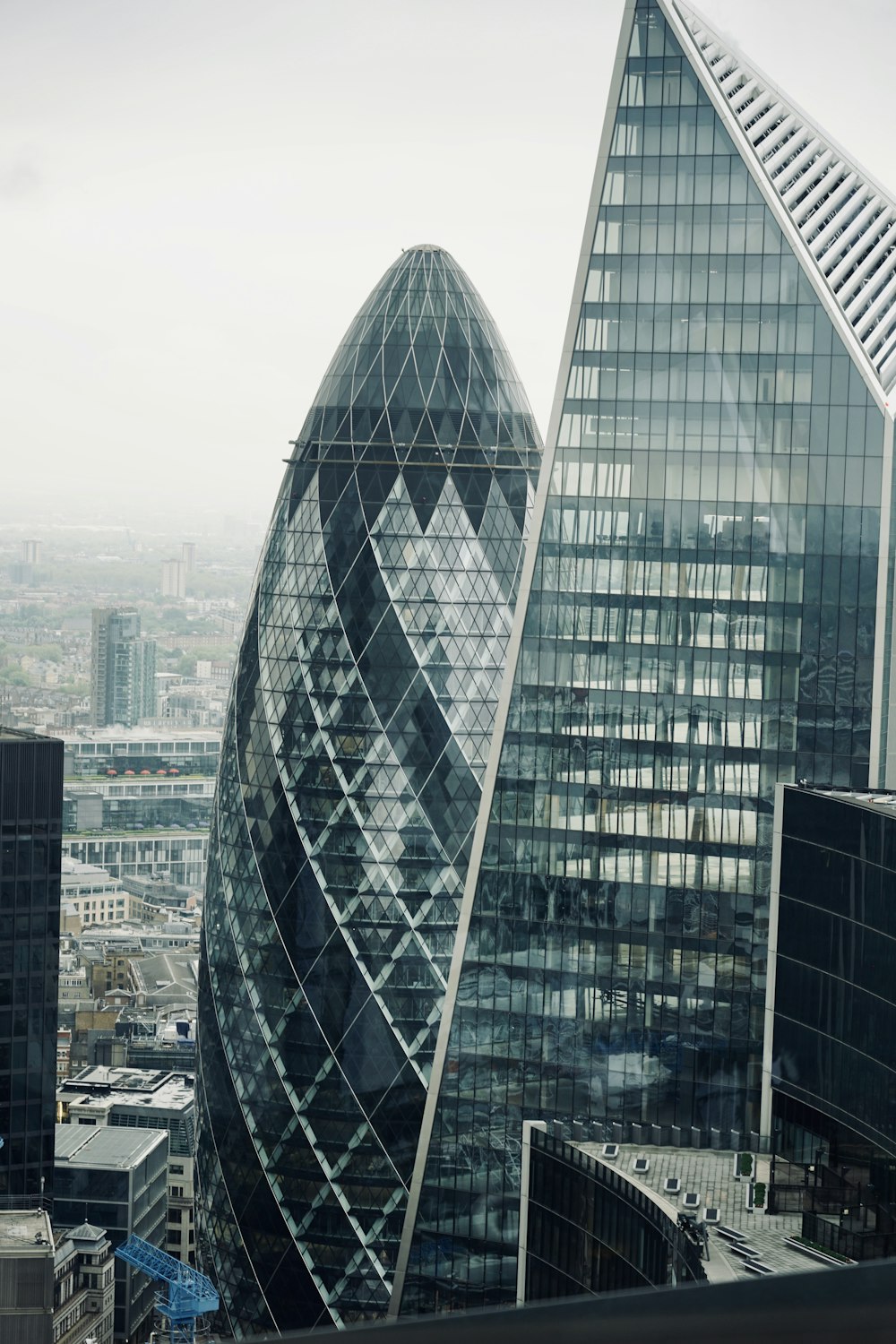 black glass buildings