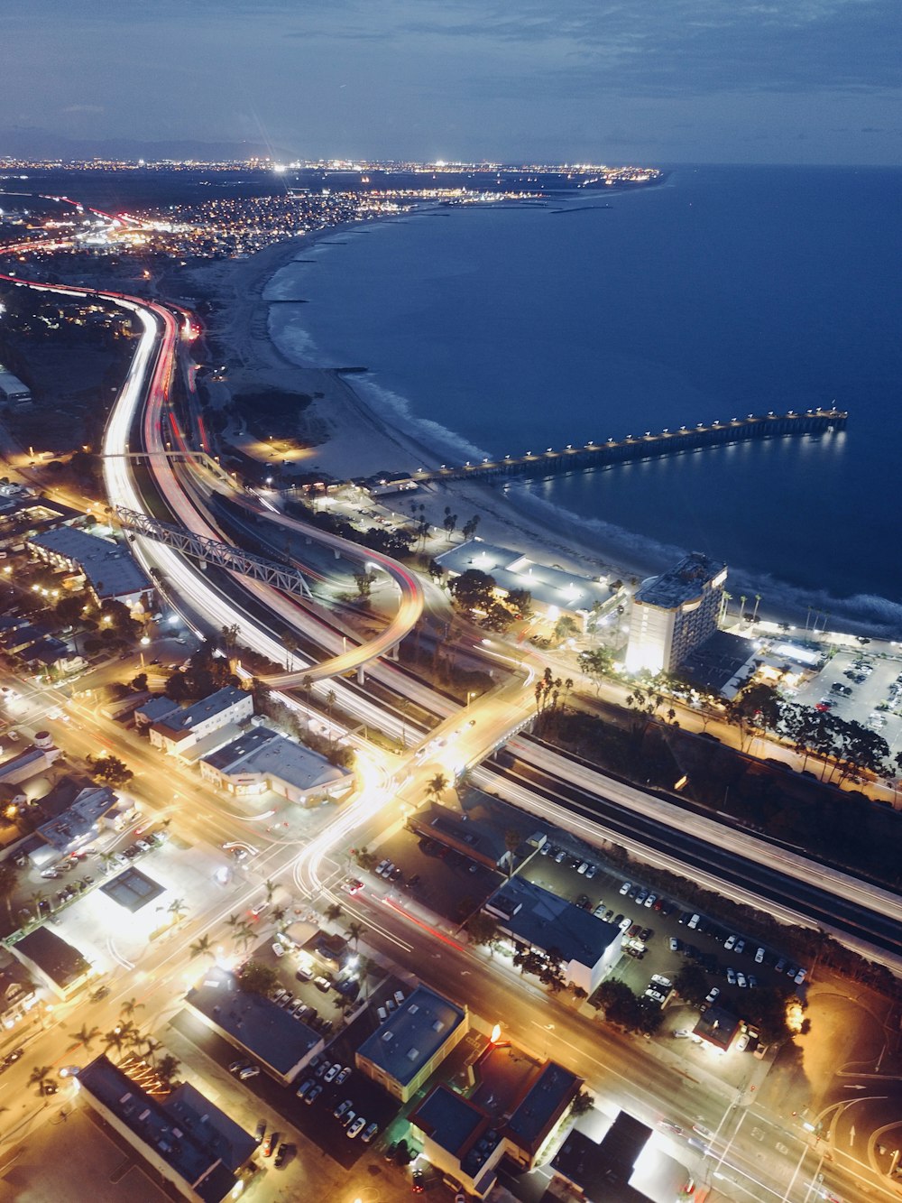 Vista aérea del muelle