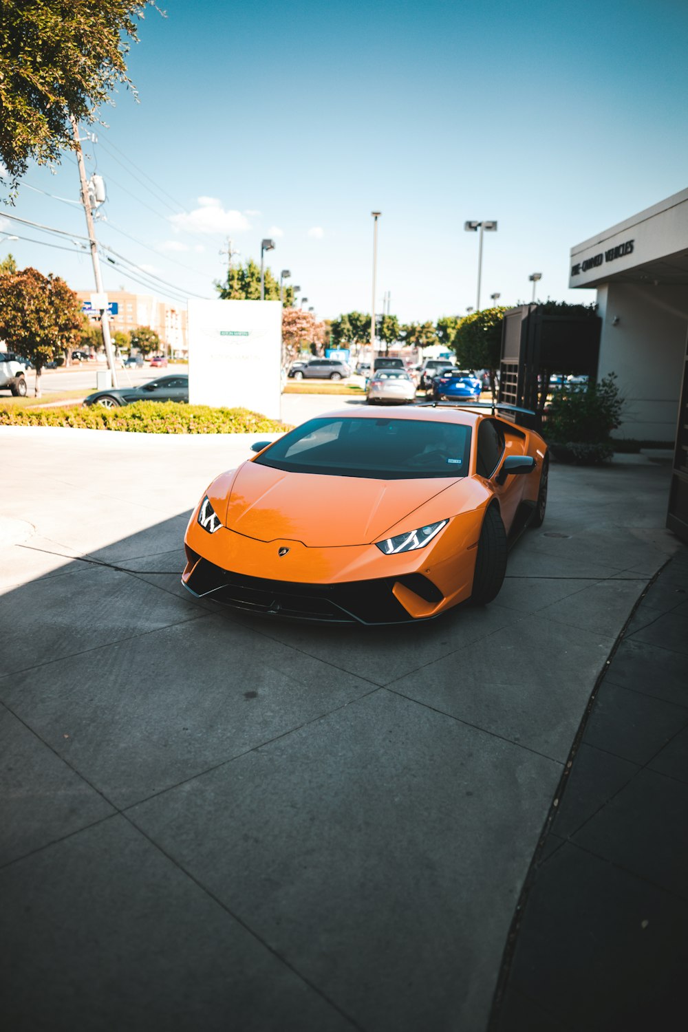 orange sports car