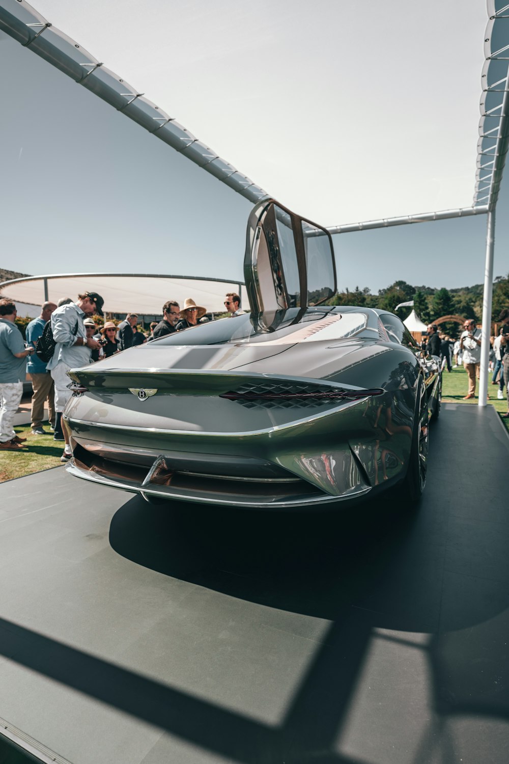 gray Aston Martin sports car