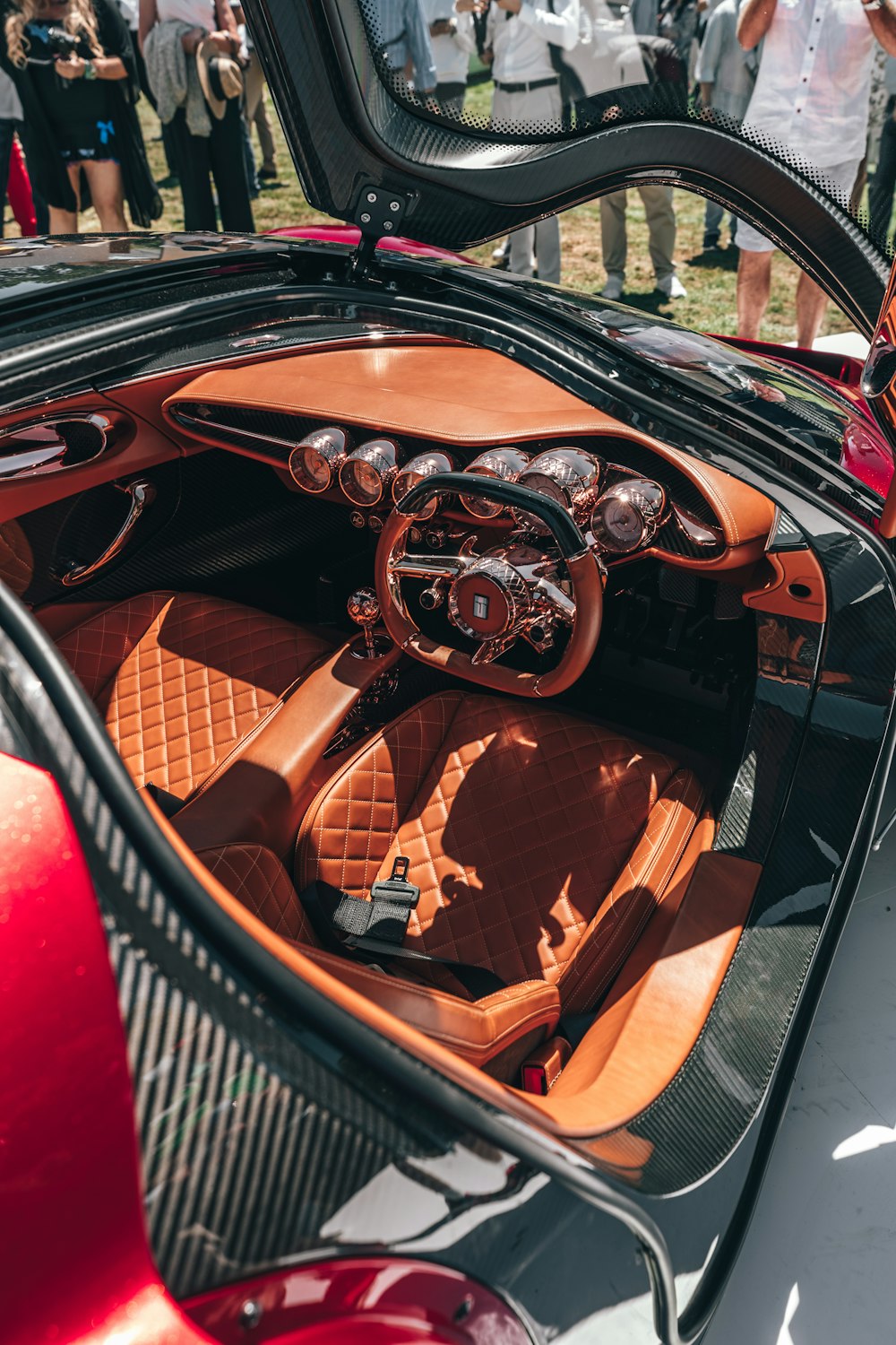 orange and black sports coupe