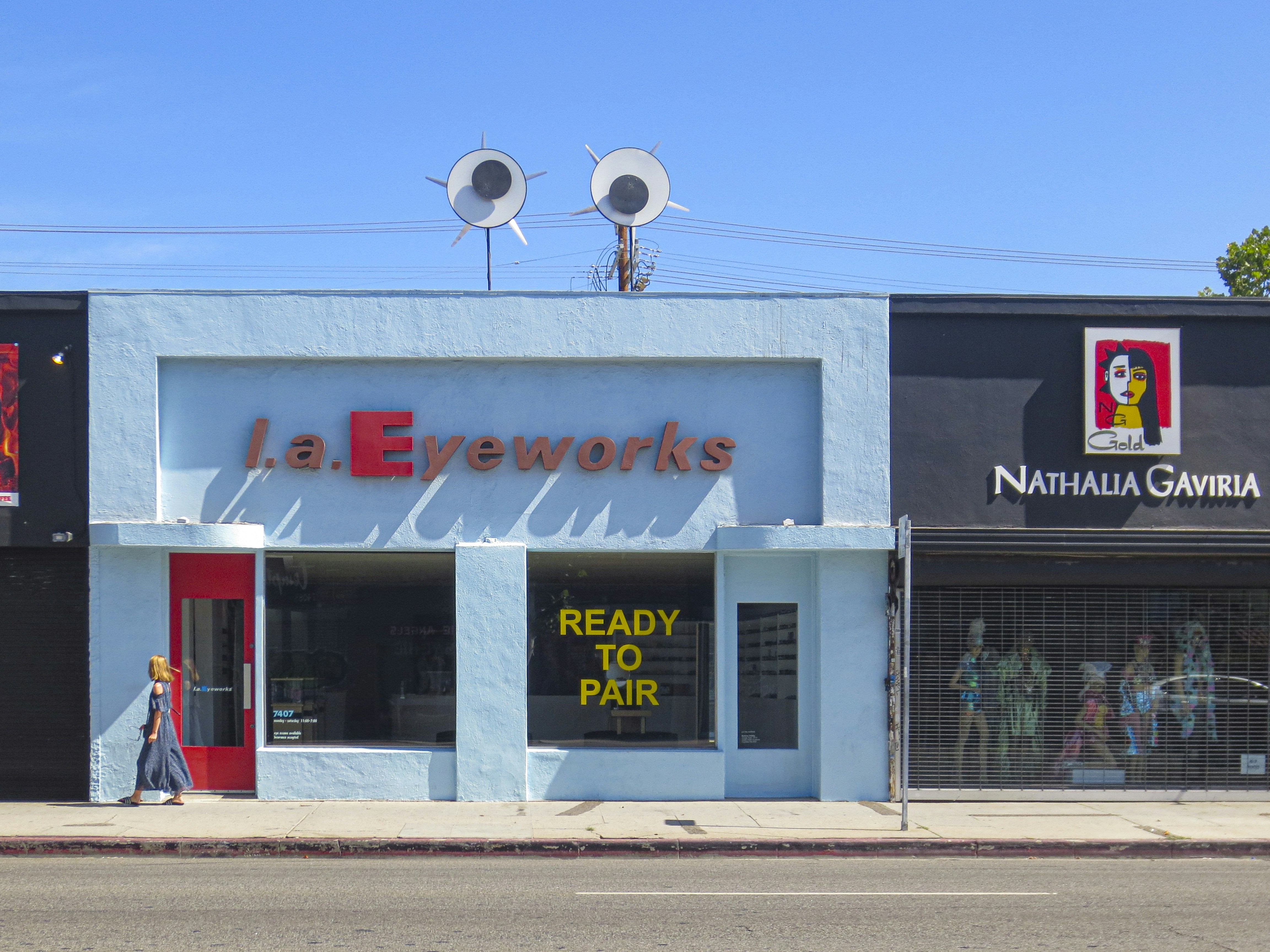 L.A. Eyeworks building near Nathalia Gaviria boutique