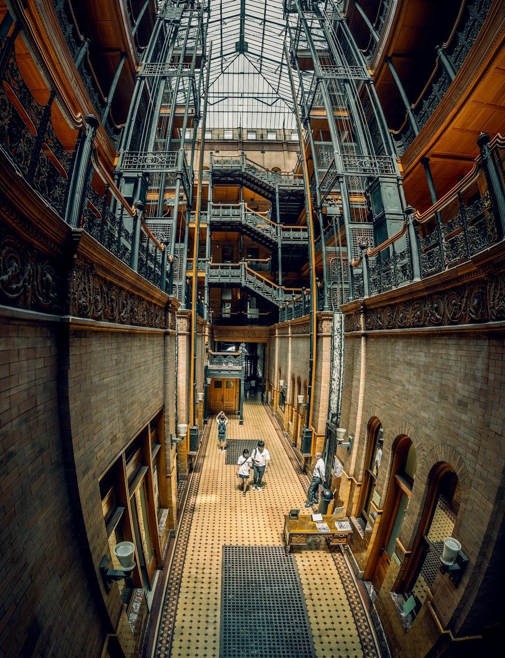 brown and gray hallway